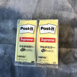 Brand New Supreme Post-It Yellow 500MC Set of Two