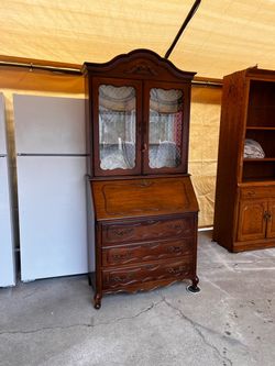 Vintage secretary desk with key