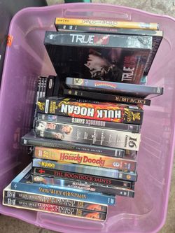 Tote of random DVDs