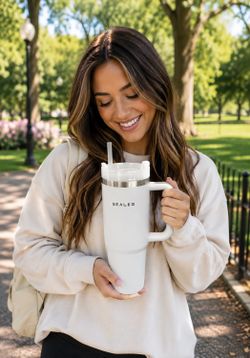 30 Oz Quencher Tumbler-Double Wall, Insulated-(Black, White, Peachy and Beige)