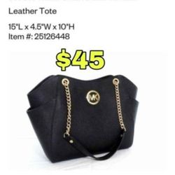 Good Condition Michael Kors Black Leather Purse 