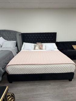 King size bed frame + mattress free delivery