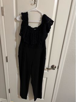 Express Black Lace Jumpsuit - Size 12