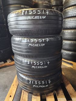 215 55R 17 MICHELIN PRIMACY TIRE 2155517 USED TIRES (SET) MOUNT BALANCE INCLUDED