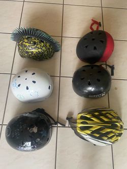 Bike Helmets, life vest, skateboard