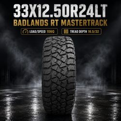 🔥 33X12.50R24LT BADLANDS RT MASTERTRACK Tires 🔥