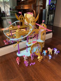 My Little Pony “A New Generation” Castle Playset + My Little Pony Figurines (2 toy bundle)