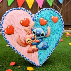 Stich and angel piñata