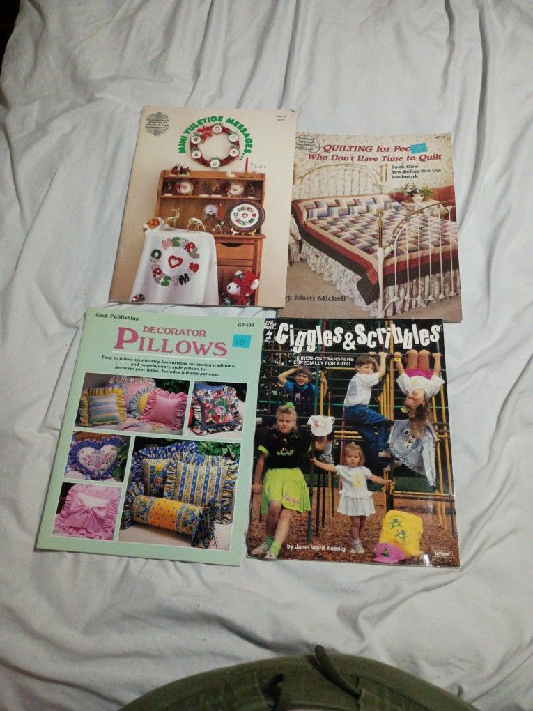 4 Vintage Magazines With Patterns