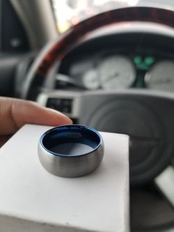 Tungsten carbide blue ring