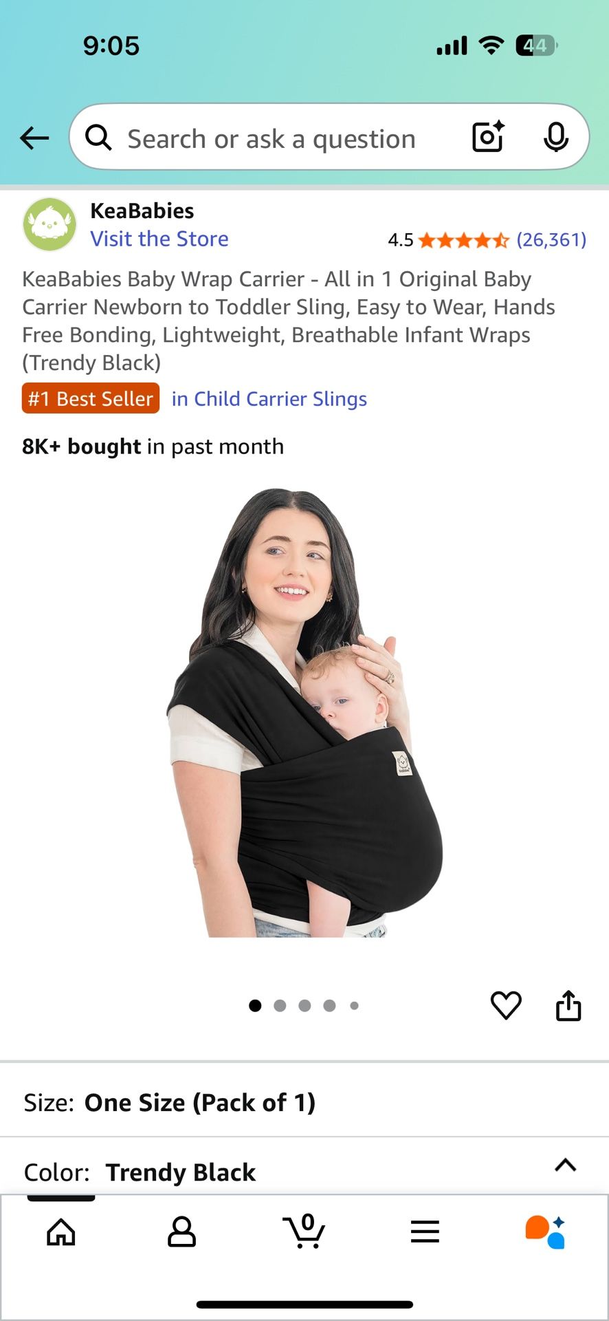 Keababiws baby Wrap Carrier 