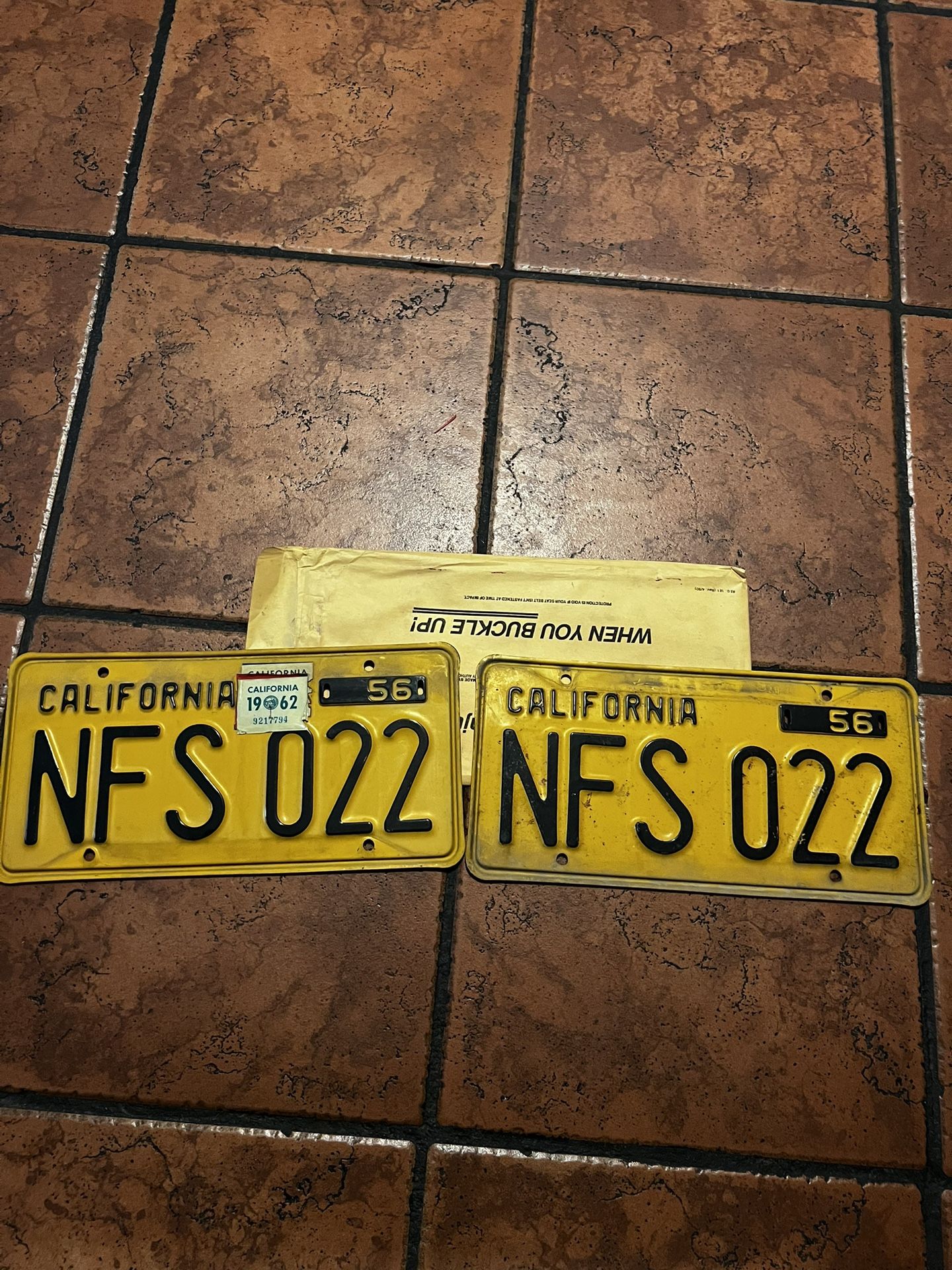 Vintage California License Plates 
