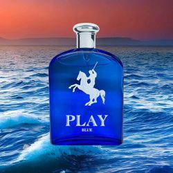 Play Blue" Eau de Parfum for men.