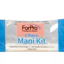 ForPro 3-Piece Manicure Kit 300-Count Individually-PackedWhite Wood Nail File...