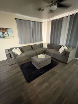 Grey World Market Sectional