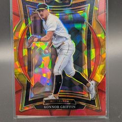2025 Panini Select Pittsburgh Pirates Konnor Griffin Red Refractor Prizm 297/299