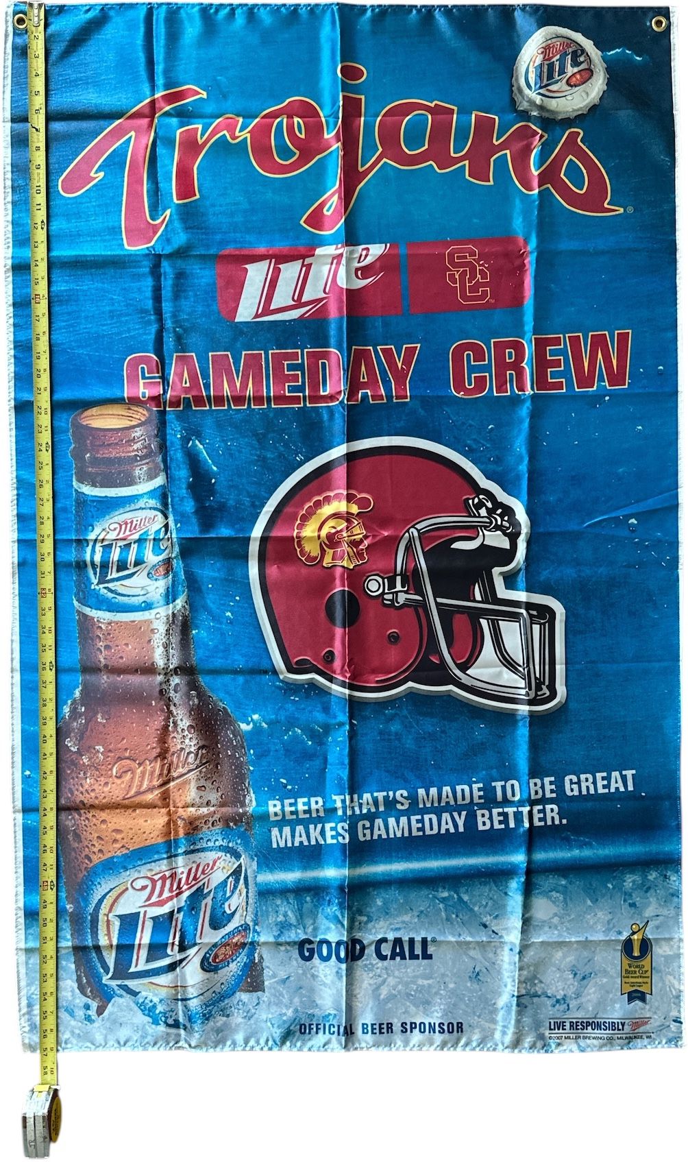 Large Miller Light Usc Football Banner