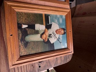 Whitey Ford Autographed 8×10 New York Yankees Photo – Framed