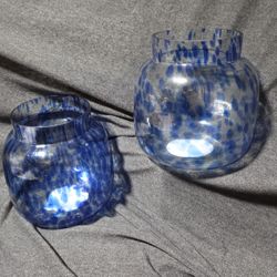 NWT 2 BLUE VASE DECOR