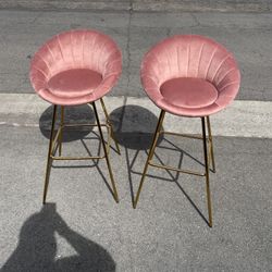 Barstool Set Of 2 Brand New Pink Color