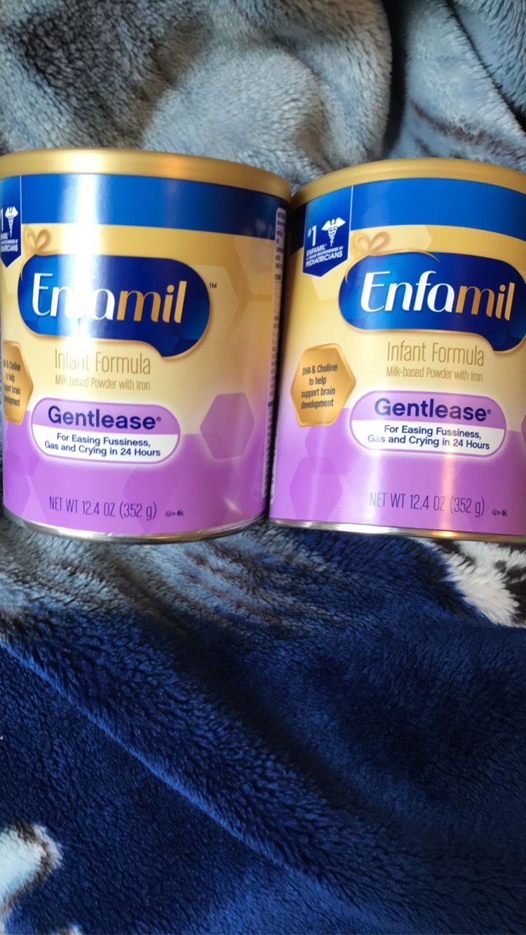 2 cans of Gentlease enfamil 12.4 oz