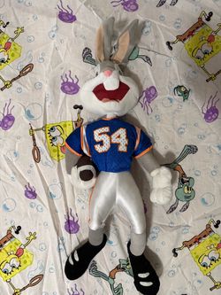 Bugs Bunny six flags plush in football uniform