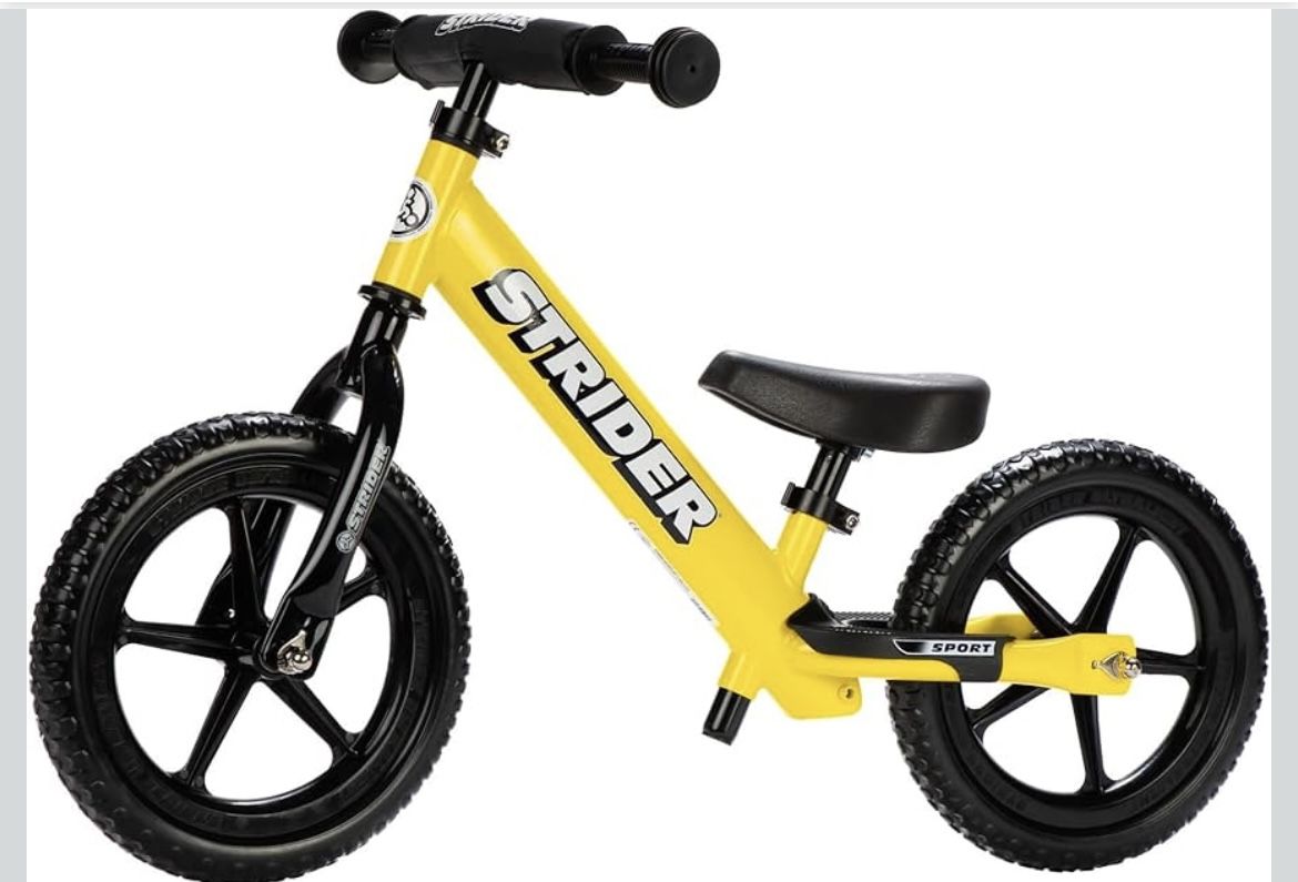 Strider 12” Sport Bike - No Pedal Balance Bicycle for Kids 1 to 4 Years