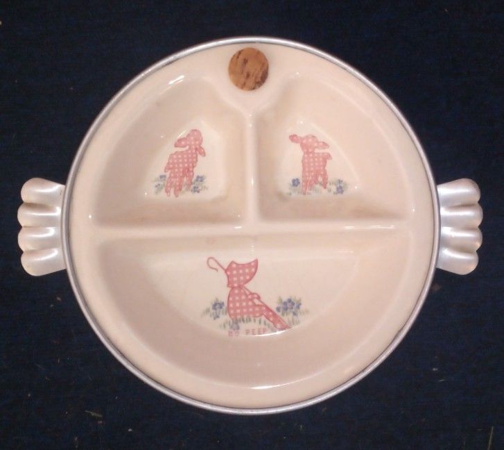 Vintage Bo Peep Children's Warning Dish By Excello, Made In USA