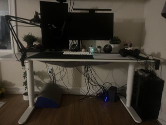 IKEA White Stand/Sit Desk
