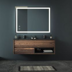 32x24inch Bathroom Led Classy Vanity Mirror with focused backplane,High Lumen,Dimmable Touch,Wall Switch Control, Anti-Fog ,CRI 95 Adjustable 3000K-45