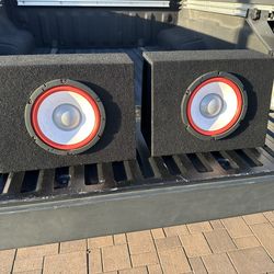Two 8” Subwoofers With Enclosures