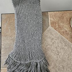 Gray Knit Scarf 80" Length NEVER USED