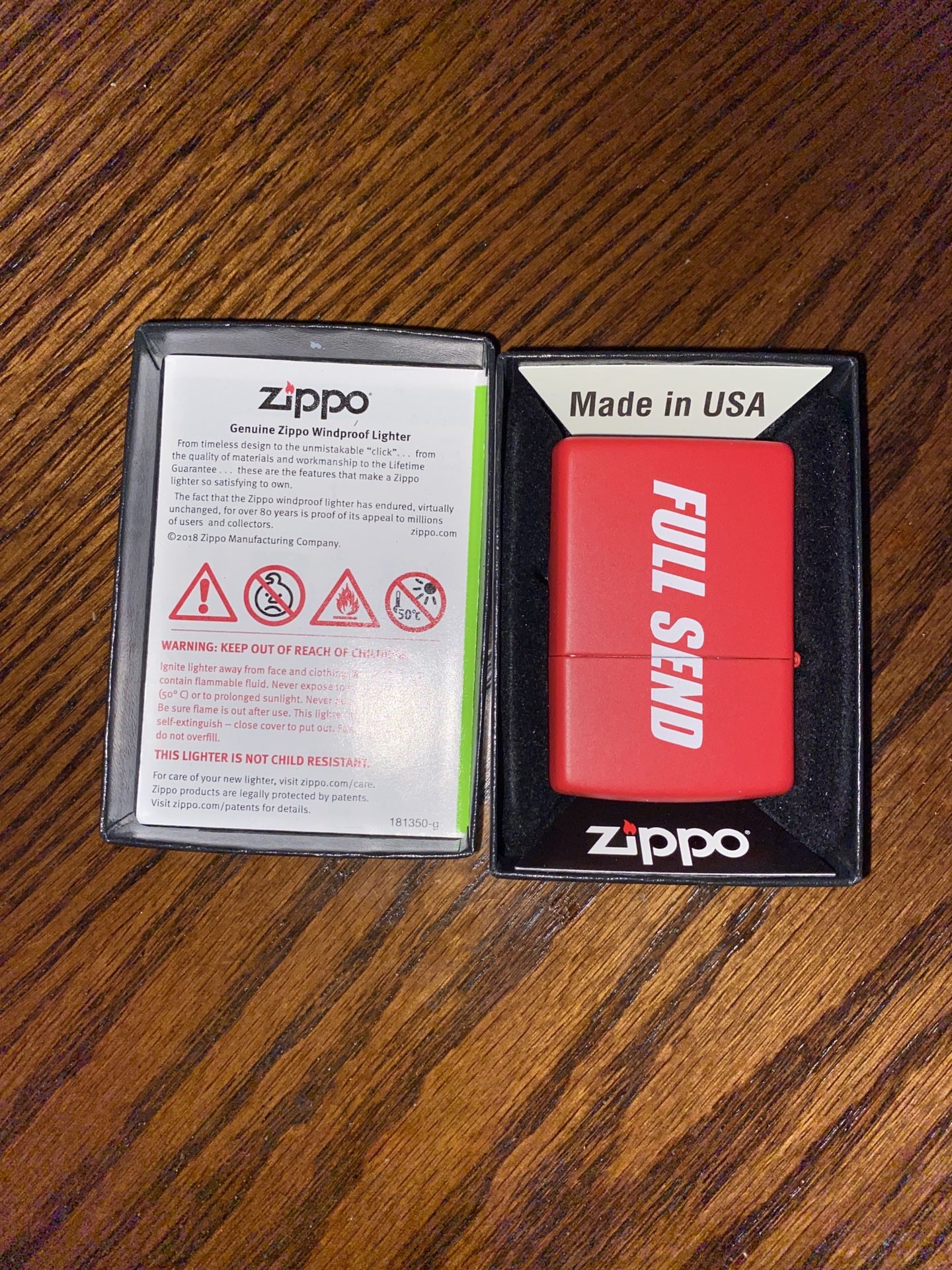 Full send ZIPPO NEW