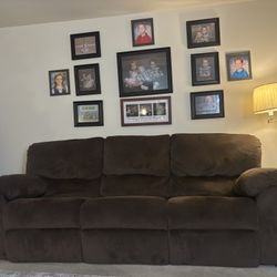 Lazy boy brown 3 Seater Reclining Couch