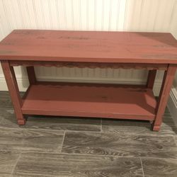 PINK VINTAGE HALLWAY ENTRANCE TABLE AND COAT HANGER