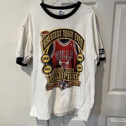 1996 Starter Chicago Bulls NBA Champions “Greatest Team Ever” T-shirt