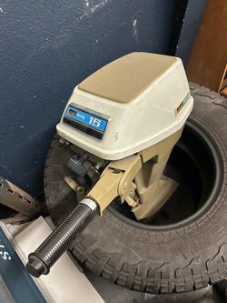 Brand New Vintage Montgomery Ward SeaKing 15 Outboard Boat Motor.
