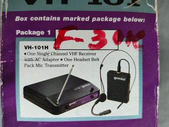 Gemini VH-101H Wireless Mic System