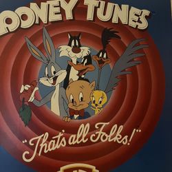 Looney Toons Poster Vintage 1986