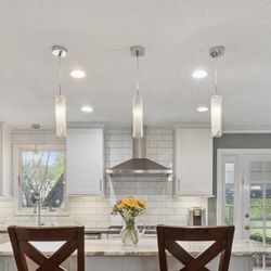 4 Elan (by Kichler) contemporary pendant lights $60 each