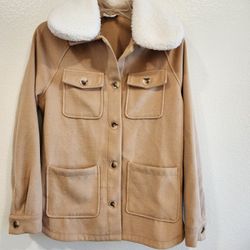 NEW Women's Sherpa Collar Jacket Small