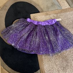 Halloween Adult Spiderweb Purple Print Tutú  Size MEDIUM 