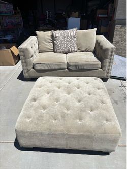 Love seat and ottoman
