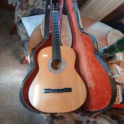 Burswood Acoustic Guitar Signed, Esteban $50