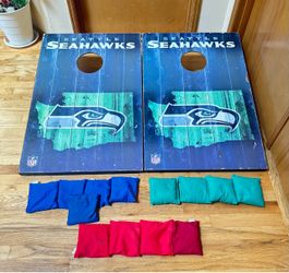 Seahawks 2x3 Cornhole Set + 12 Bags