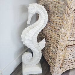 Nautical/Coastal Ceramic/Pottery Seahorse Decorative Sculpture