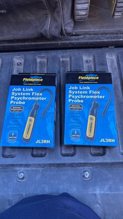 Fieldpiece JL3RH Job Link System Flex HVACR Wireless Psychrometer Probe – 1000 ft Bluetooth Range with Flexible Wand - Supply/Return Switch - Water-Re