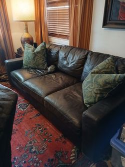 Restoration Hardware Leather Sofa Couch