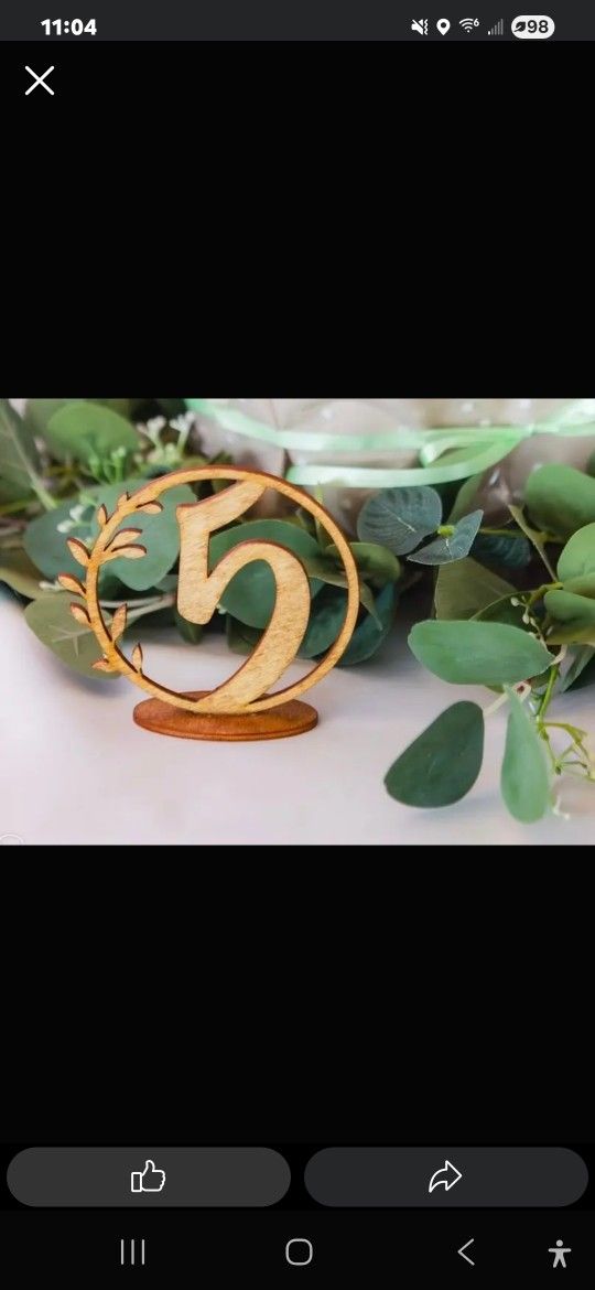 Wooden Numbers #1 to 20 - Guest Tables