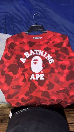 bape crewneck red L